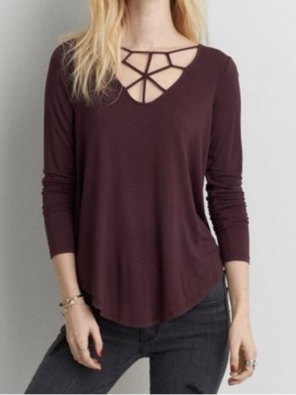 American Eagle Soft and Sexy Long Sleeve Top